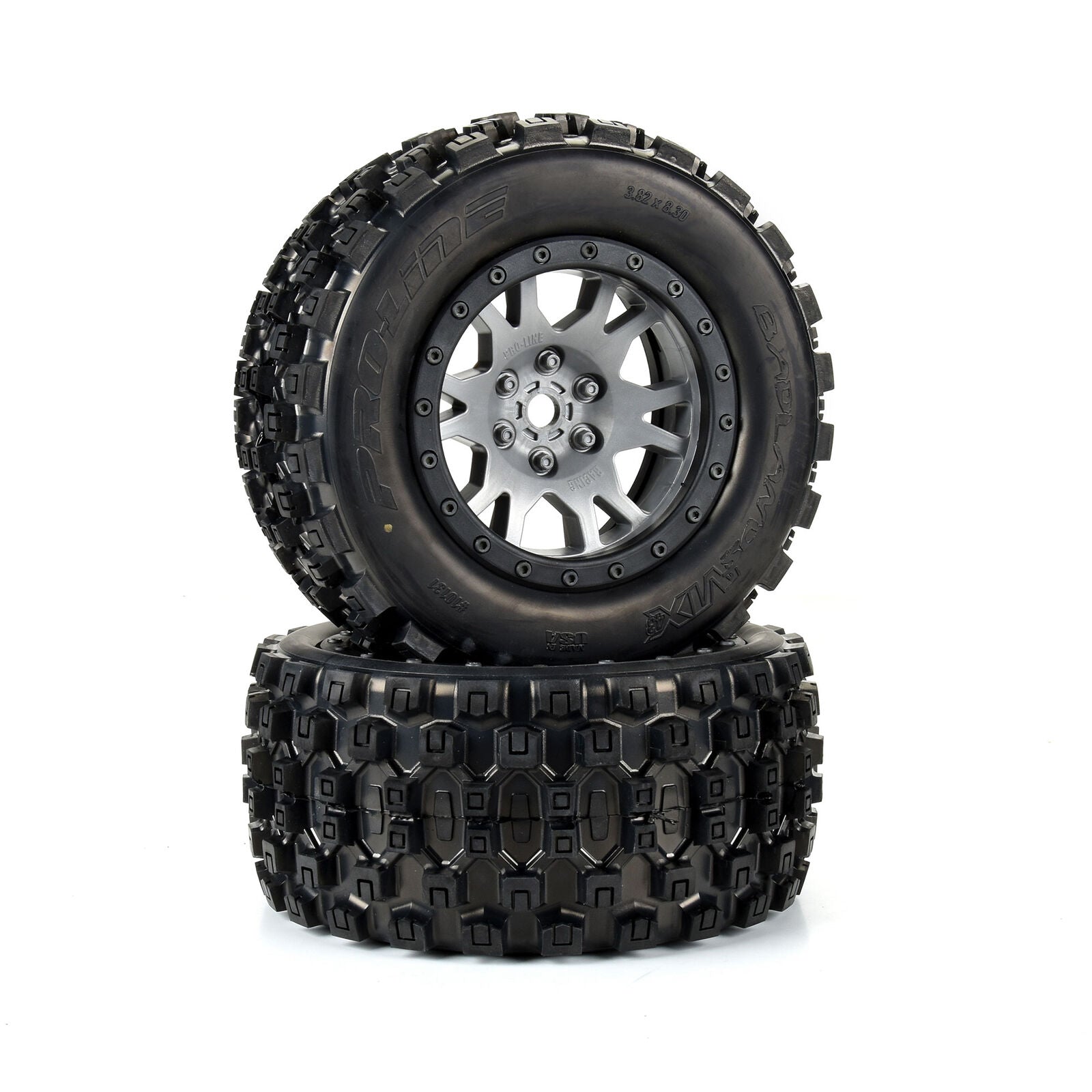Neumáticos Dumont para arena/nieve 1/6 F/R 5,7" Neumáticos MTD 24 mm Black Raid (2)